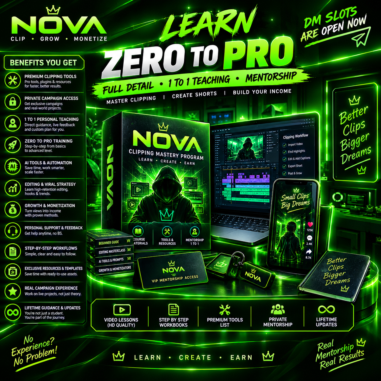 NOVA Zero to Pro private clipping mentorship